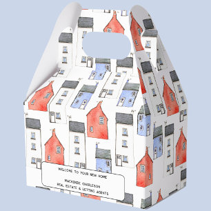 Watercolor House Art Real Estate Agent Gift Box