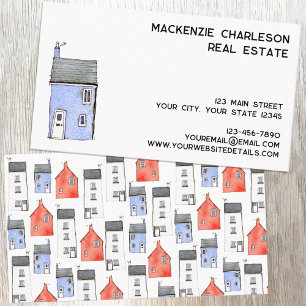 Watercolor House Business Card