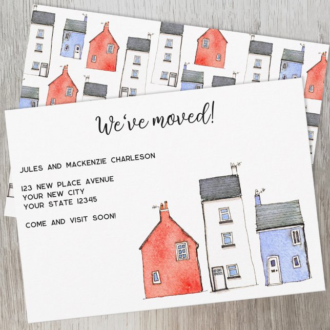 Watercolor House Change of Address Announcement (Creator Uploaded)