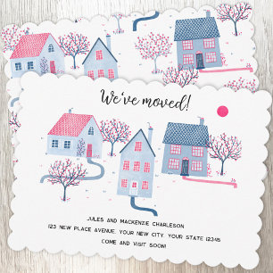 Watercolor House Change of Address Announcement