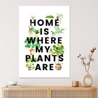 Watercolor Houseplant Gardening Quote