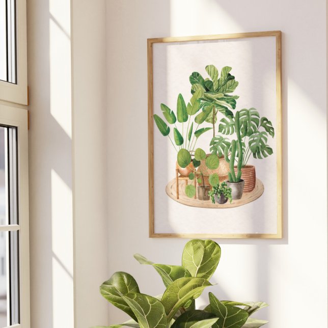 Watercolor Houseplants Wall Art (Creator Uploaded)