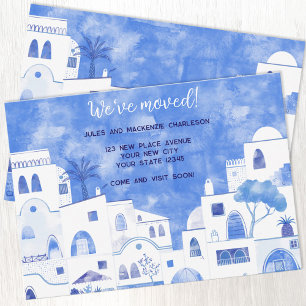 Watercolor Houses Change of Address Announcement