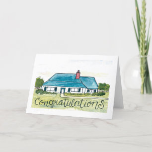 Watercolor Housewarming Card