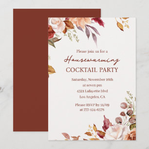 Watercolor Housewarming Cocktail Party Invitation