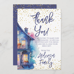 Watercolor Housewarming Party Thank You Card