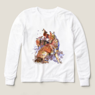 Watercolor Howling Coyotes Animal Nature Art Baby 