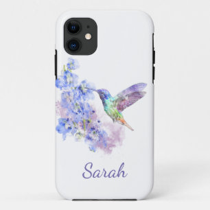 Watercolor Hummingbird Bird  Art Customize Case-Mate iPhone Case