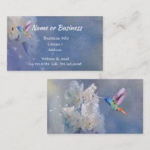 Watercolor Hummingbird Bird, Nature, Wildlife Business Card