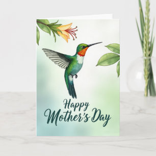 Watercolor Hummingbird Card
