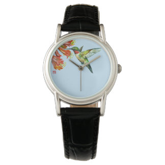 Watercolor Hummingbird Watch