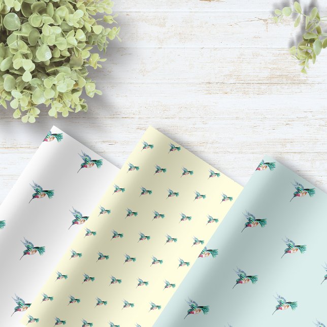 Watercolor Hummingbird Wrapping Paper Sheet (Creator Uploaded)