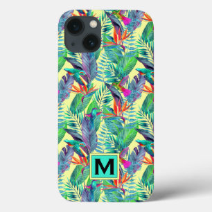 Watercolor Hummingbirds   Add Your Initial iPhone 13 Case