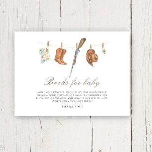 Watercolor Hunter Baby Shower Books for baby Enclosure Card