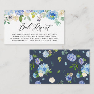 Watercolor Hydrangea and Anemone Books for Baby Enclosure Card
