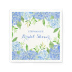 Watercolor Hydrangea Blue Floral Bridal Shower