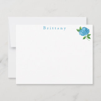 Watercolor Hydrangea Floral  Card