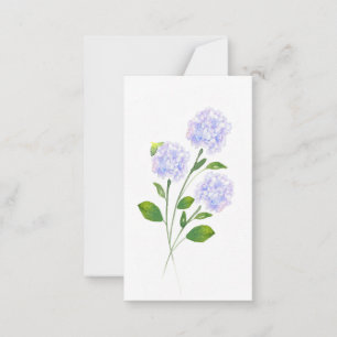 Watercolor Hydrangea Floral Stems Card