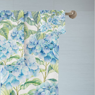 Watercolor Hydrangea Flowers Bath Towel Set