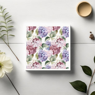 Watercolor Hydrangea Flowers Napkin