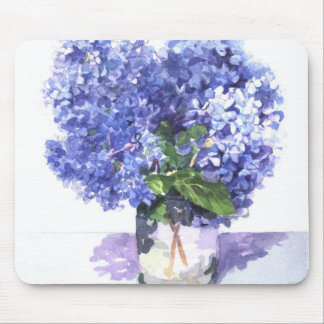 Watercolor Hydrangea Mouse Pad