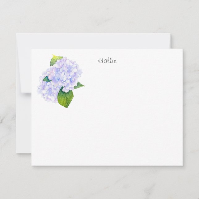Watercolor Hydrangeas   Card (Front)
