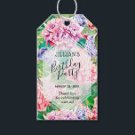 Watercolor Hydrangeas Floral Bridal Shower Gift Tags<br><div class="desc">Elegant watercolor painting of pink, coral and blue hydrangeas and leaves, these birthday party favour gift tags are ready to personalise for any special occasion. Use the Customise Further feature to add or delete text, align text, change the font, font colour and layout. MATCHING invitations available in our store -->...</div>