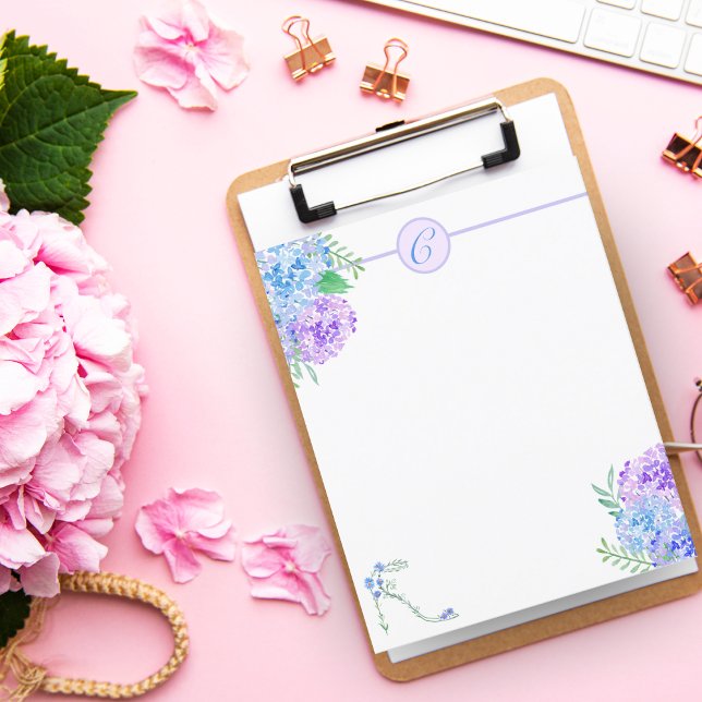 Watercolor Hydrangeas Floral High Heel Monogram (Creator Uploaded)