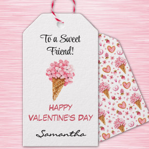 Watercolor Hydrangeas Happy Valentines Day Friend Gift Tags