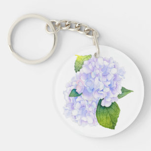 Watercolor Hydrangeas  Key Ring