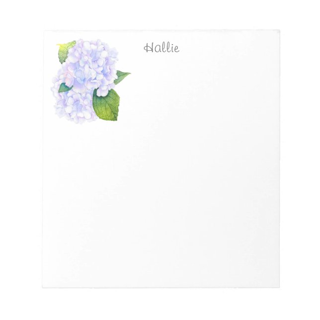 Watercolor Hydrangeas   Notepad (Front)