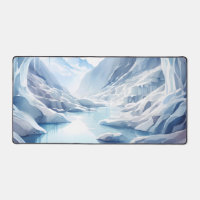 Watercolor ice caves within glaciers
