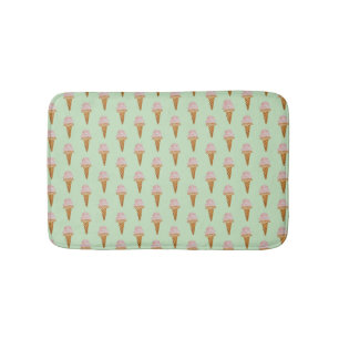 Watercolor Ice Cream Bath Mat (mint green)