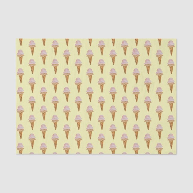 Watercolor Ice Cream Tissue Paper (yellow) (Front)