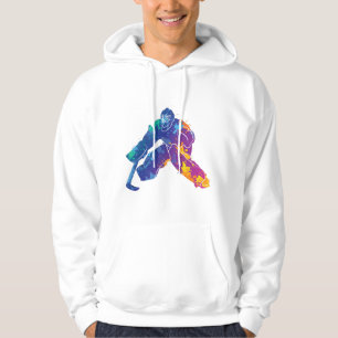 Watercolor Ice Hockey Goalie Hoodie
