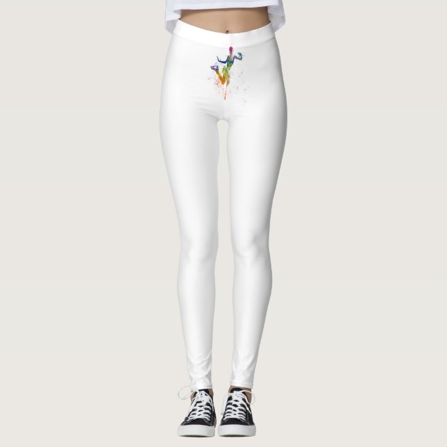 Watercolor ice skater leggings (Front)