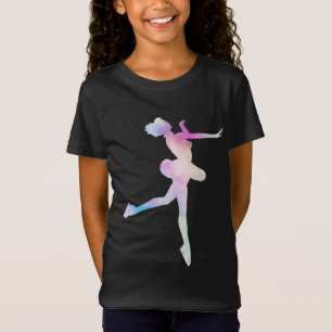 Watercolor Ice Skating Girl T-Shirt