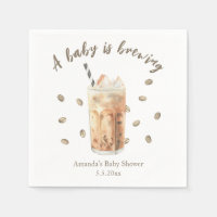 Watercolor Iced Coffee Brewing Baby shower