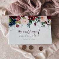 Watercolor Illustrated Fall Floral Wedding