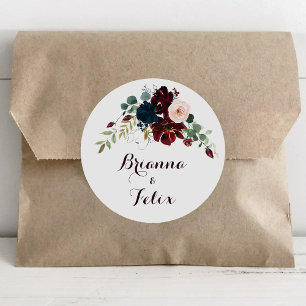 Watercolor Illustrated Fall Wedding Envelope Seals