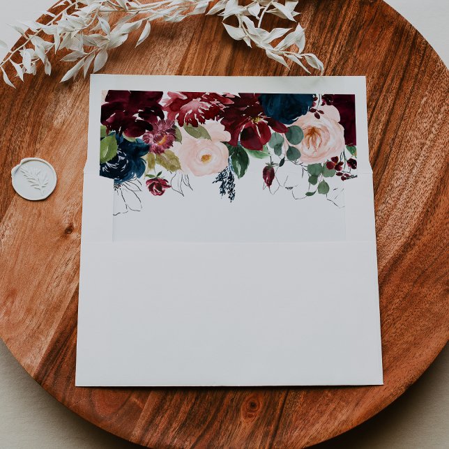 Watercolor Illustrated Fall Wedding Invitation Envelope (Creator Uploaded)