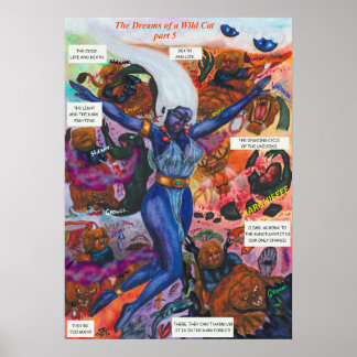 Watercolor Illustration Comic Short story fantasy  Poster