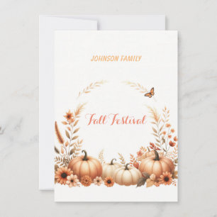 Watercolor illustration Fall Festival Invitation