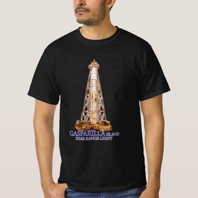 Watercolor Illustration Gasparilla Island Light T-Shirt (Front)