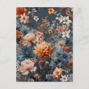 Watercolor Illustration rustic vintage elegant Postcard