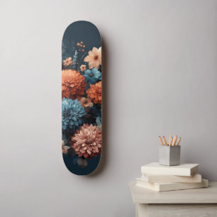 Watercolor Illustration rustic vintage elegant  Skateboard