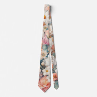 Watercolor Illustration rustic vintage elegant  Tie