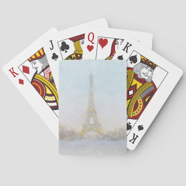 Watercolor | Image of Eiffel Towe Playing Cards (Back)