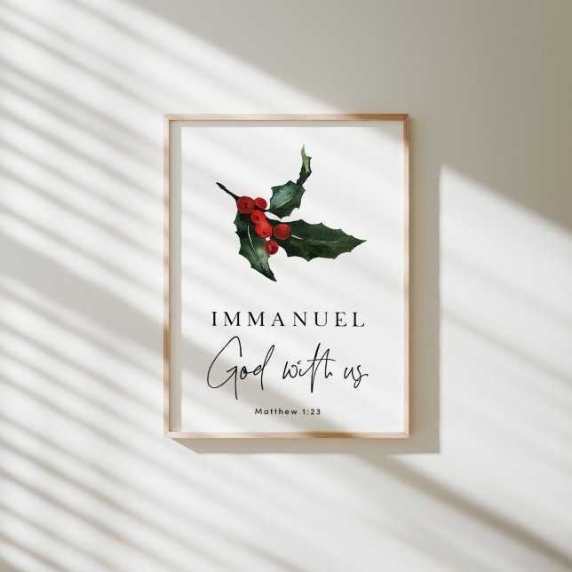 Watercolor Immanuel God with us poster (Creator Uploaded)