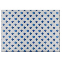 Watercolor indigo blue polka dots pattern